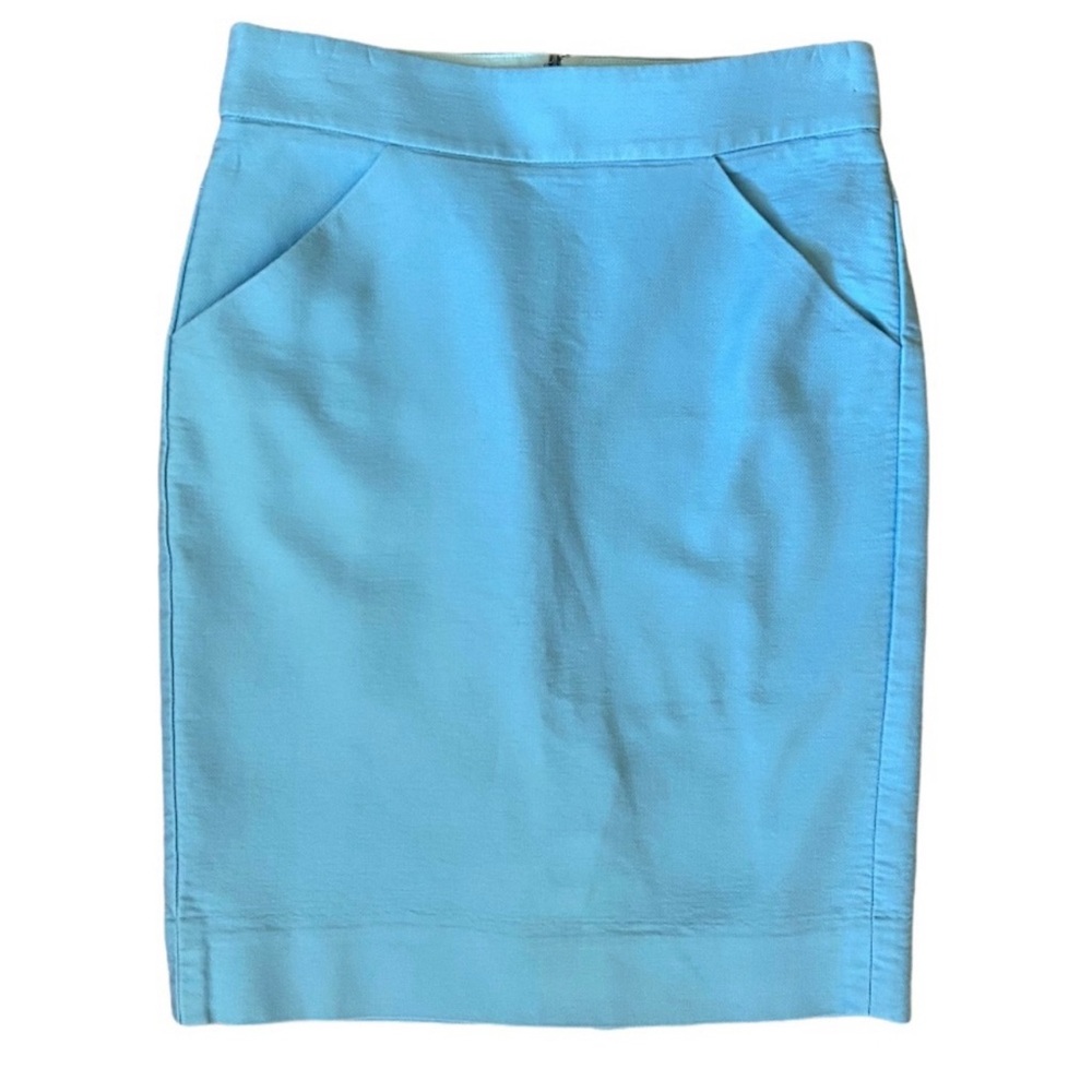 J Crew pencil skirt. Robins egg blue.